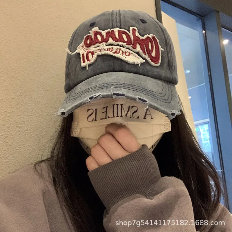 Vintage Washed Denim Baseball Cap