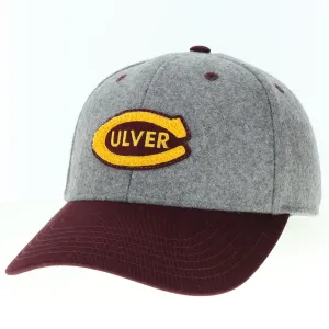 Vintage Wool Culver Chenille Patch Hat - Grey/Maroon casual-dad-hat