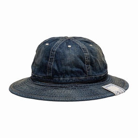 VINTAGE DENIM FATIGUE HAT - Indigo spring-straw-hat