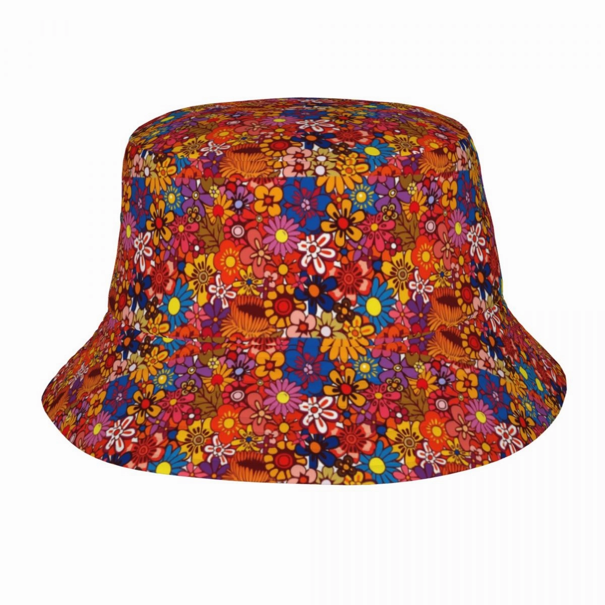 Vintage Hippie Flowers Bucket Hat