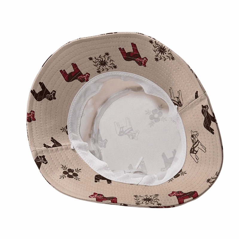 Vintage Wood Horses Bucket Hat
