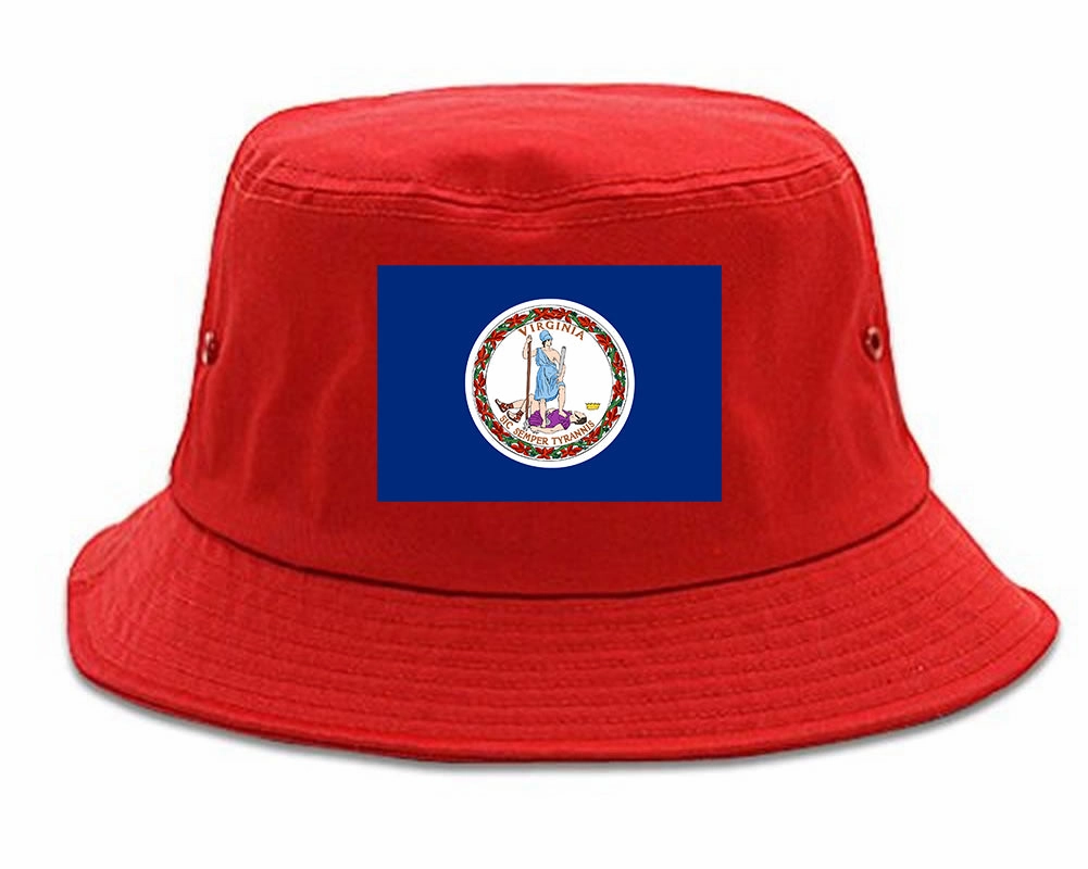 Virginia State Flag VA Chest Mens Bucket Hat