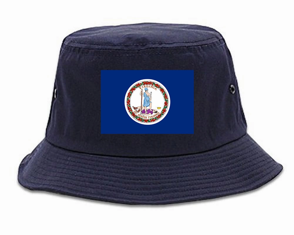 Virginia State Flag VA Chest Mens Bucket Hat
