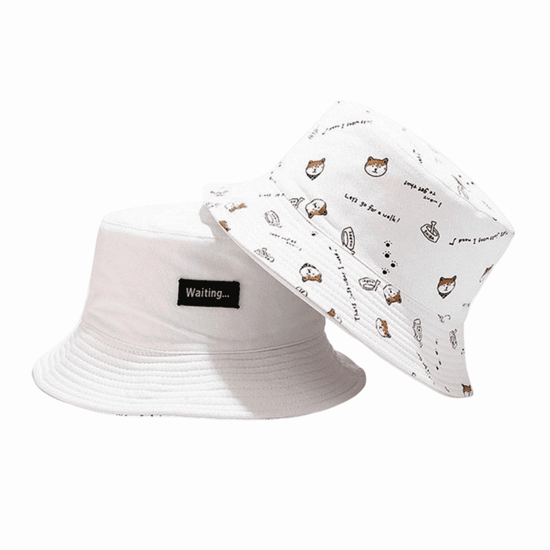 Waiting Doggie Reversible Bucket Hat