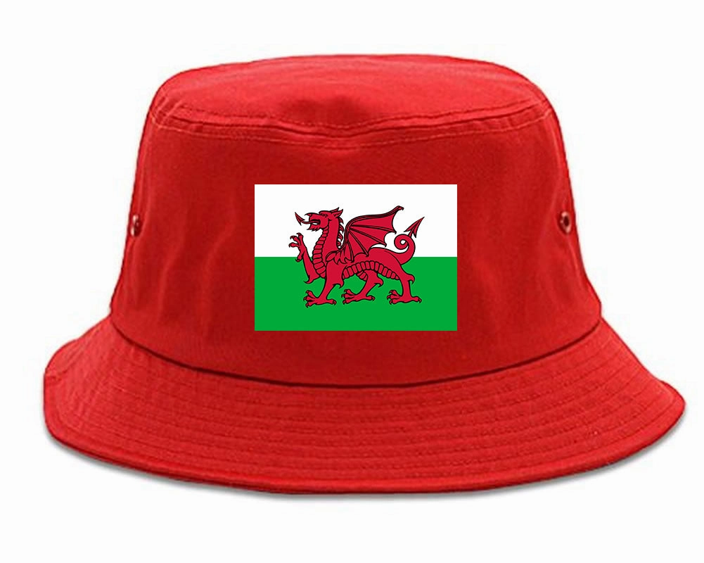Wales Flag Country Chest Mens Bucket Hat