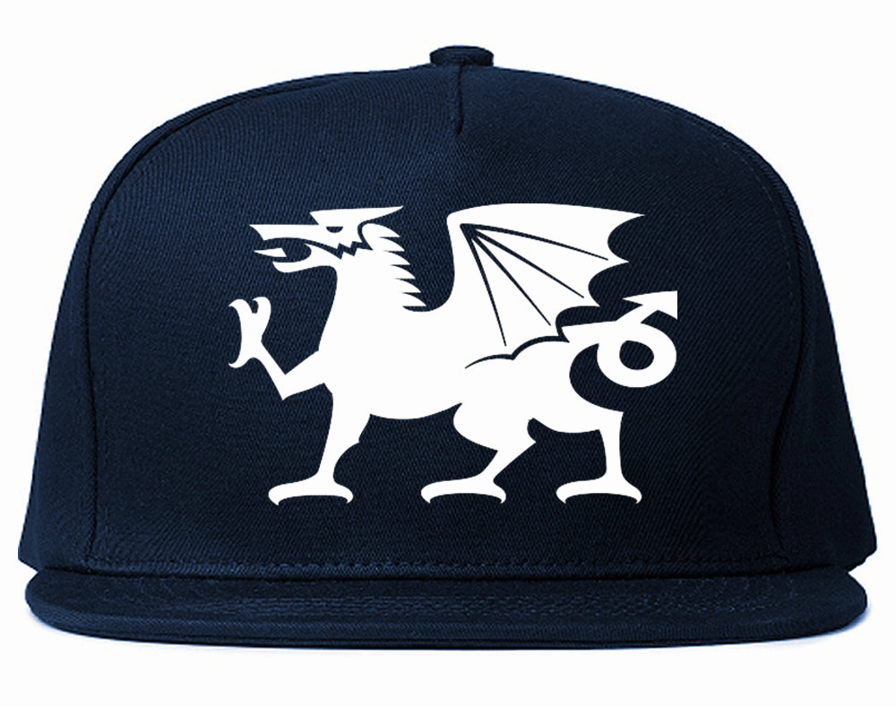 Wales Flag Dragon Symbol Mens Snapback Hat
