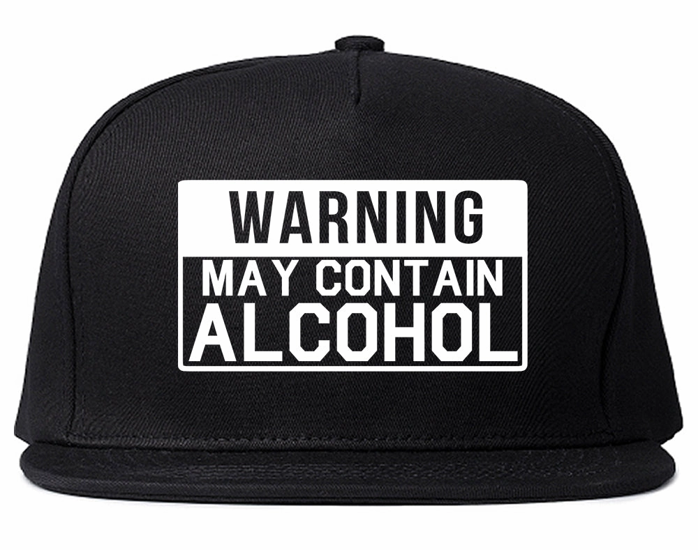 Warning May Contain Alcohol Mens Snapback Hat