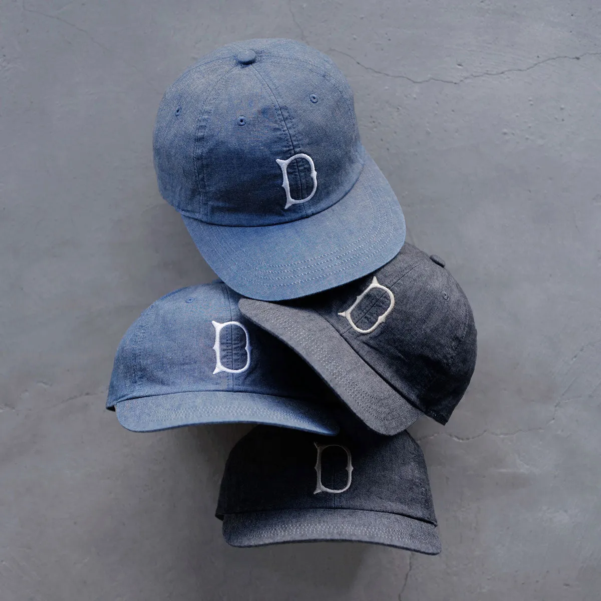 WASH DENIM UNION CAP - Indigo
