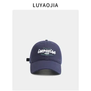 Washed Cotton 3D Letter Cap casual-baseball-cap