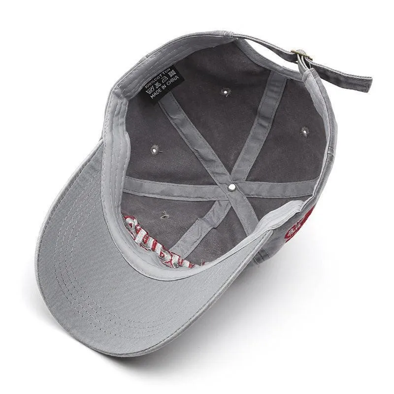 Washed Embroidered Baseball Cap
