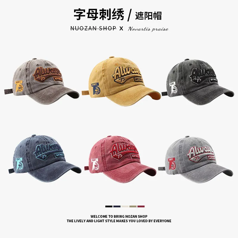 Washed Letter Baseball Cap