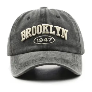Washed Letter Embroidery Cap Outdoor casual-baseball-cap