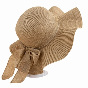 Wavy Brim Straw Hat Spring/Summer UV Protection Foldable spring-straw-hat