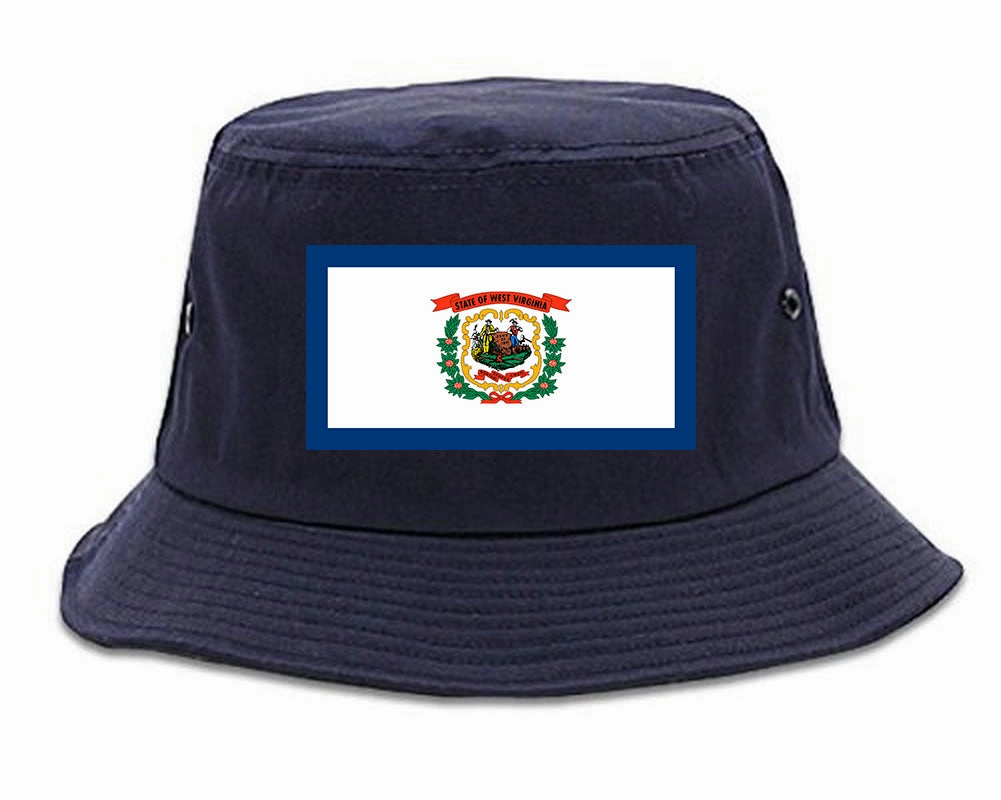 West Virginia State Flag WV Chest Mens Bucket Hat