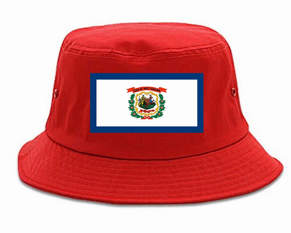 West Virginia State Flag WV Chest Mens Bucket Hat