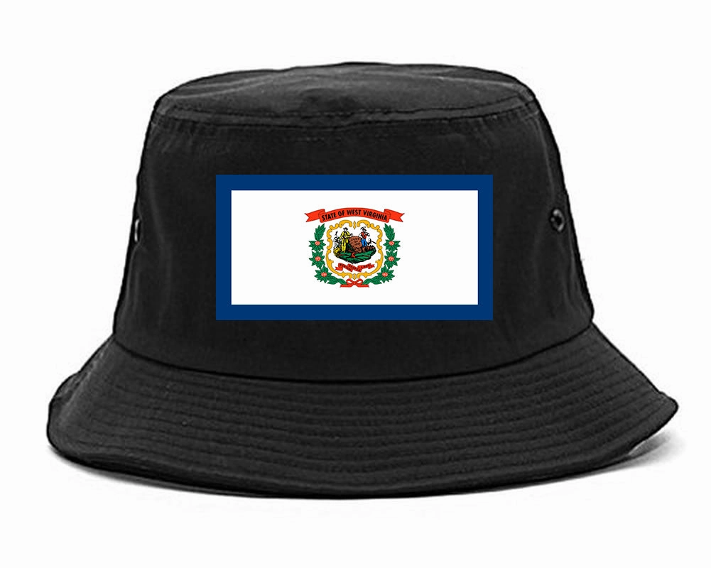 West Virginia State Flag WV Chest Mens Bucket Hat