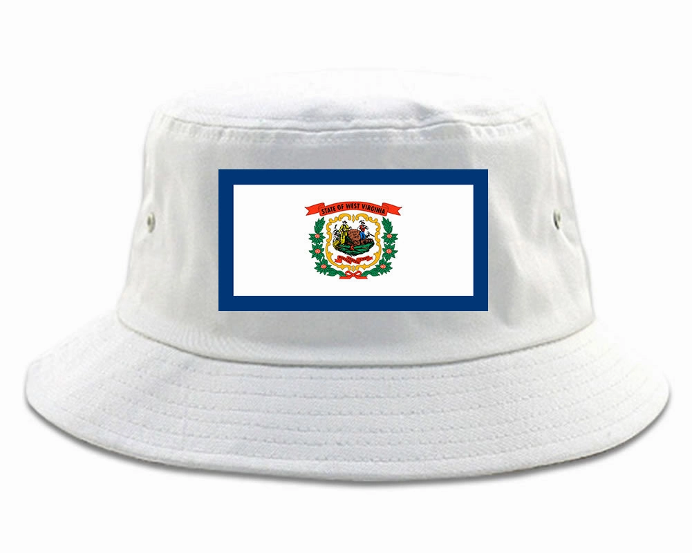 West Virginia State Flag WV Chest Mens Bucket Hat