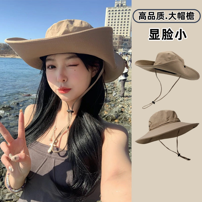 Western Cowboy Hat Sun Protection Fisherman Hat Outdoor Hiking spring-straw-hat