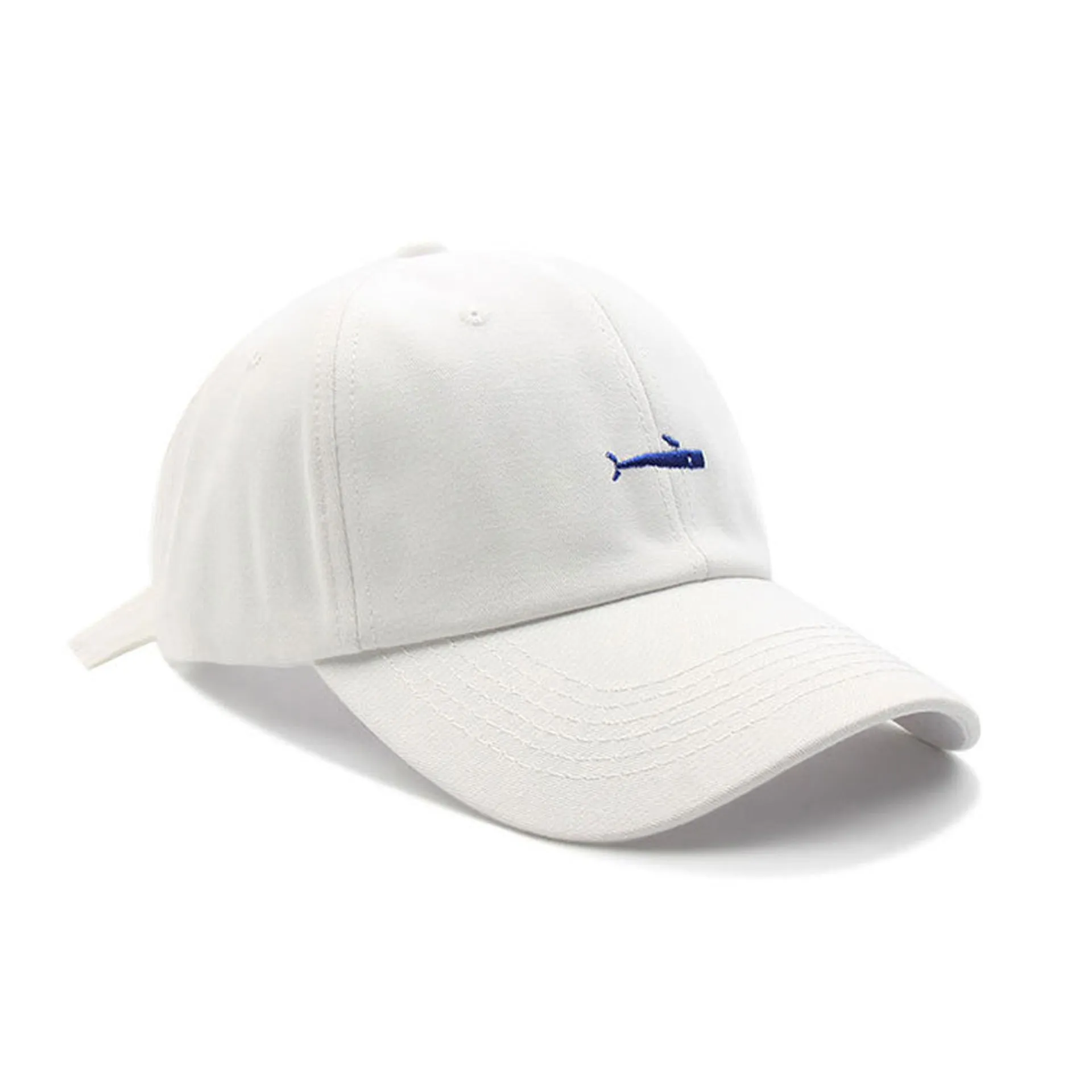 Whale Embroidered Cotton Baseball Cap