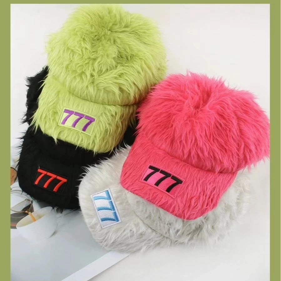 Wholesale 2023 Autumn Winter Color Plush 777 Baseball Cap