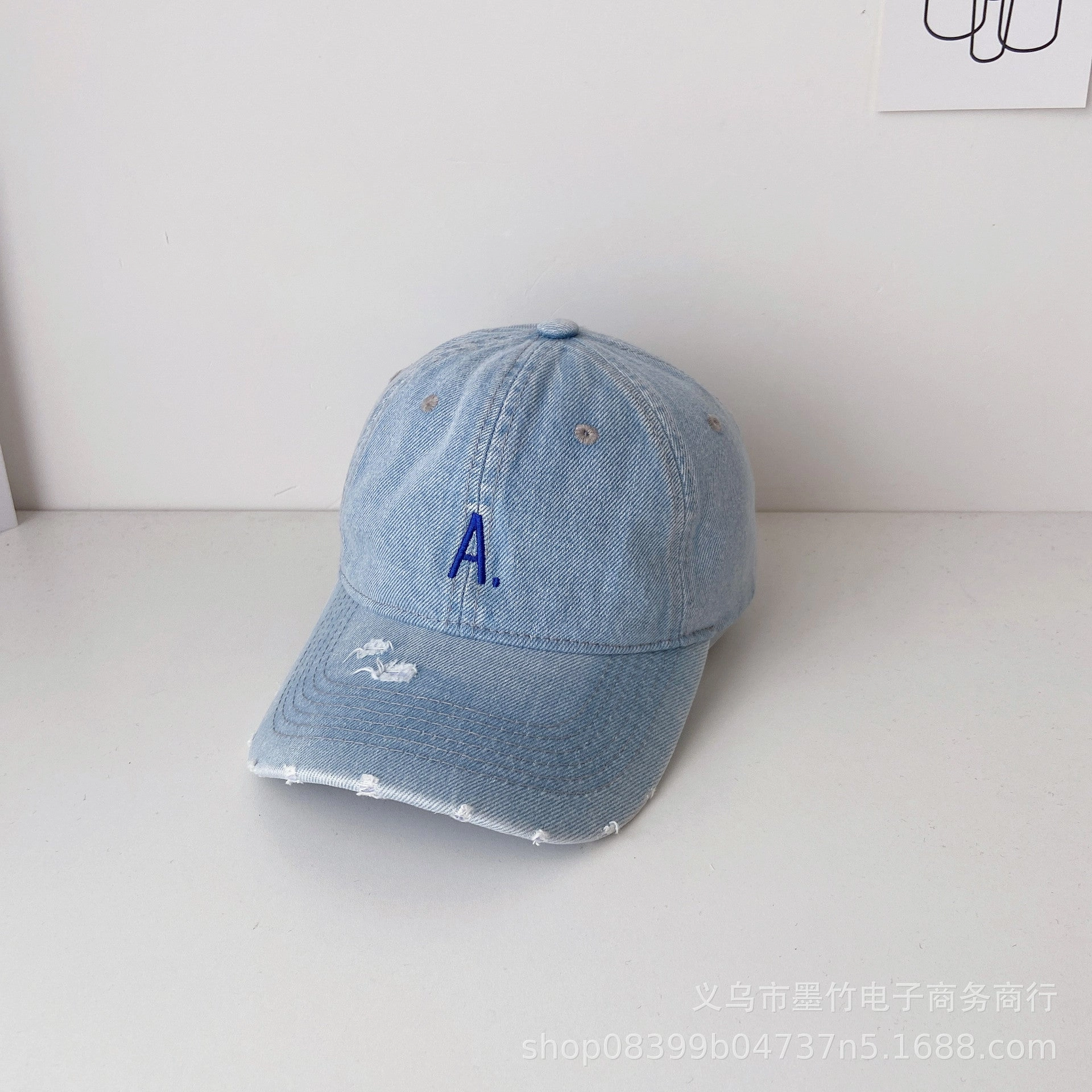 Wholesale A Letter Embroidery Denim Baseball Cap