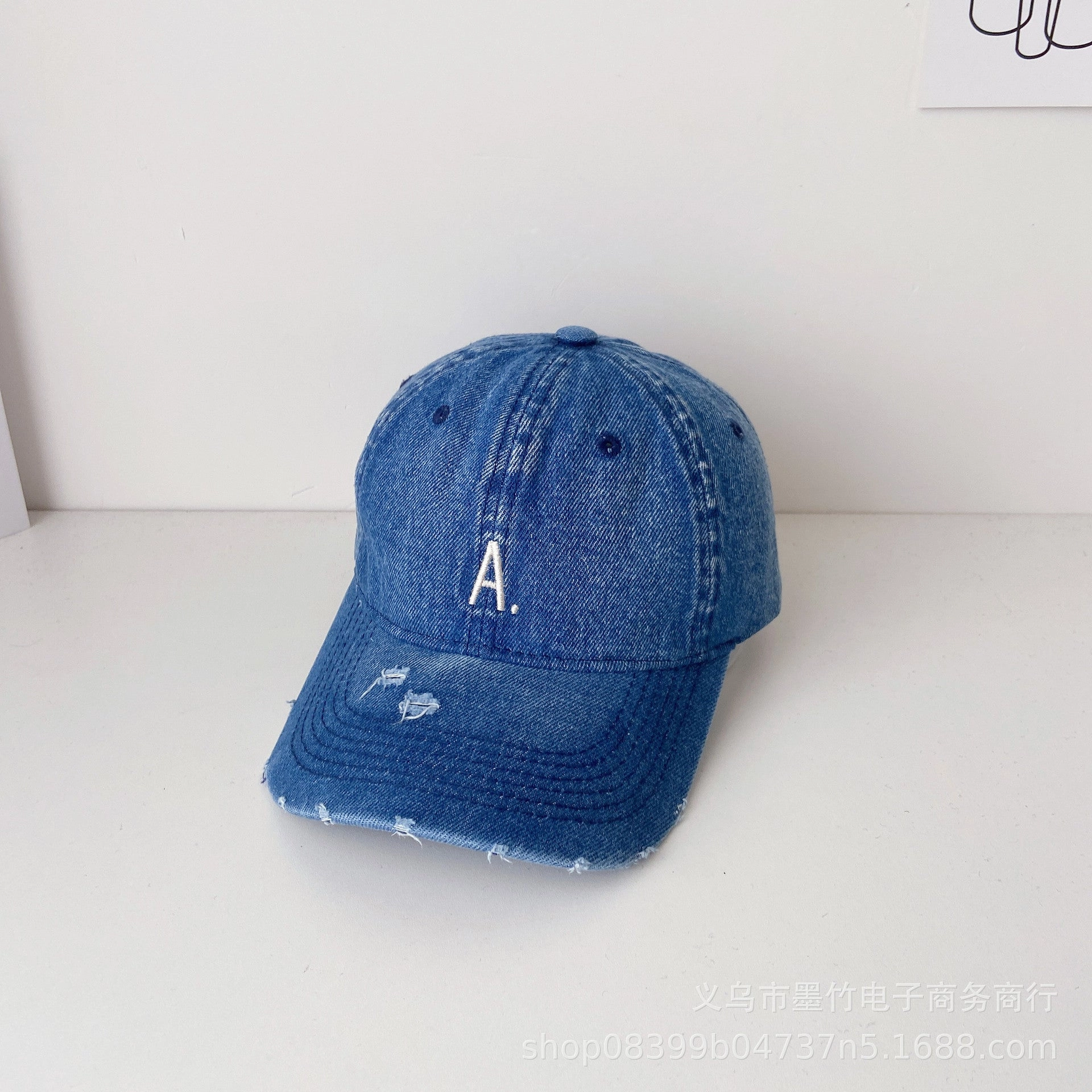 Wholesale A Letter Embroidery Denim Baseball Cap