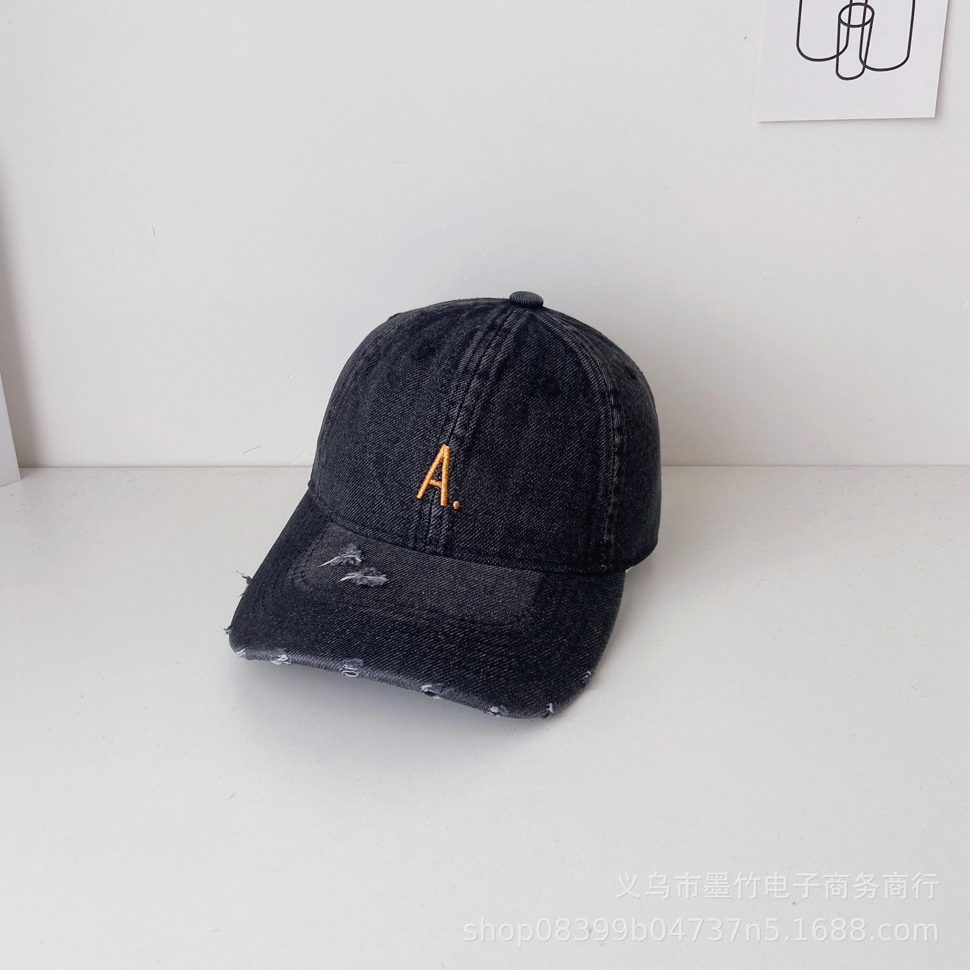 Wholesale A Letter Embroidery Denim Baseball Cap