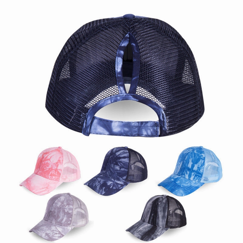 Wholesale Acid Wash Ponytail Baseball Cap