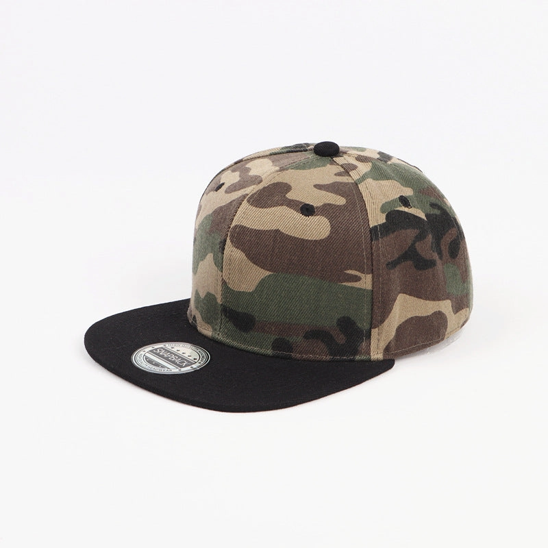 Wholesale Acrylic Camouflage Glossy Board Flat Brim Flat Brim Hat Hip-hop Hat