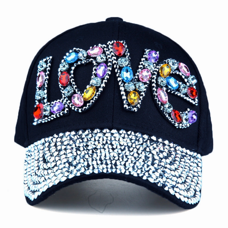 Wholesale Acrylic Diamond Letter LOVE Baseball Cap