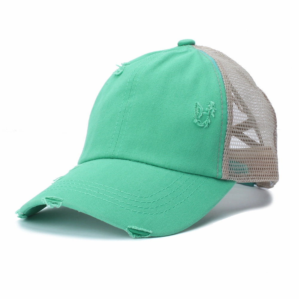 Wholesale Acrylic Fiber Boss Recommended Washed Ponytail Baseball Cap