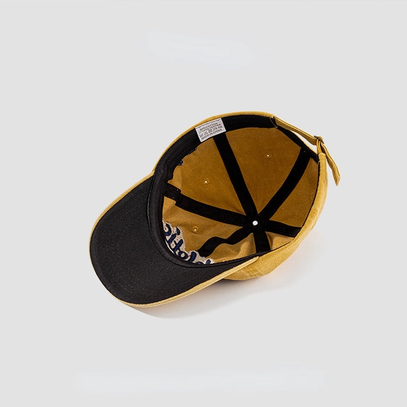 Wholesale Acrylic Letter Embroidered Washed Alphabet Baseball Cap