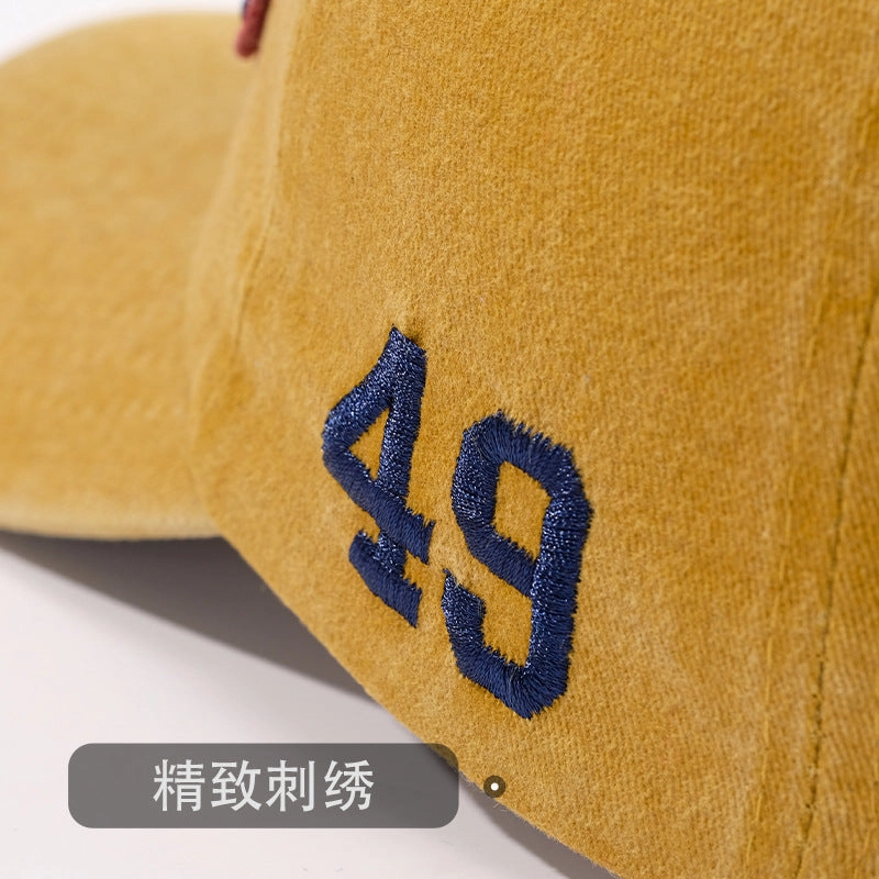 Wholesale Acrylic Letter Embroidered Washed Alphabet Baseball Cap
