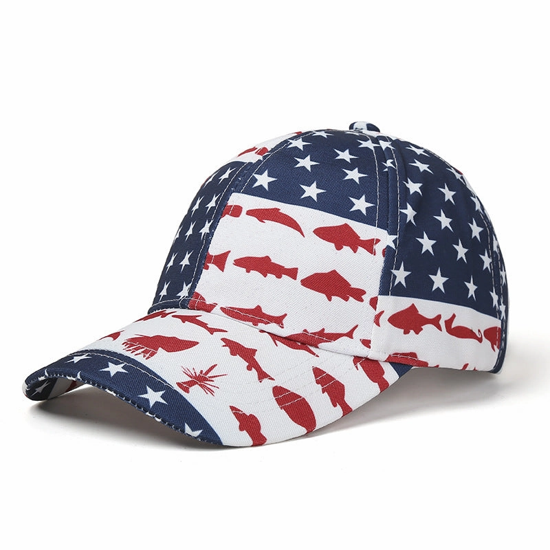 Wholesale American Flag Stars and Stripes Printed Baseball Cap