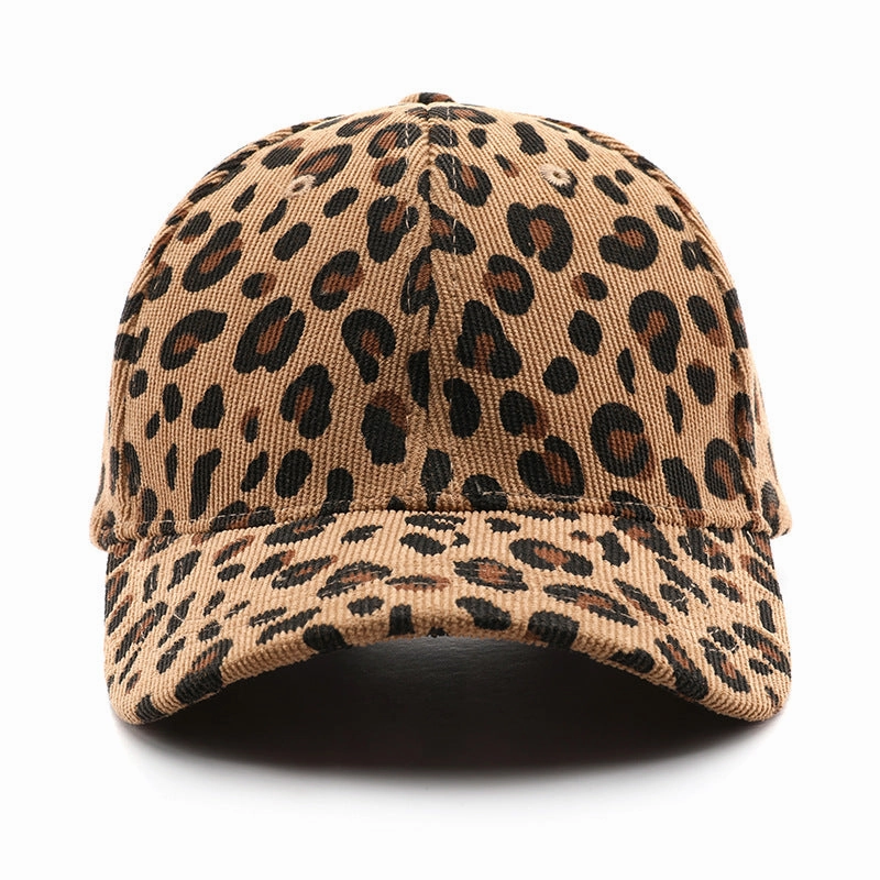 Wholesale Autumn and Winter Corduroy Leopard Print Baseball Cap
