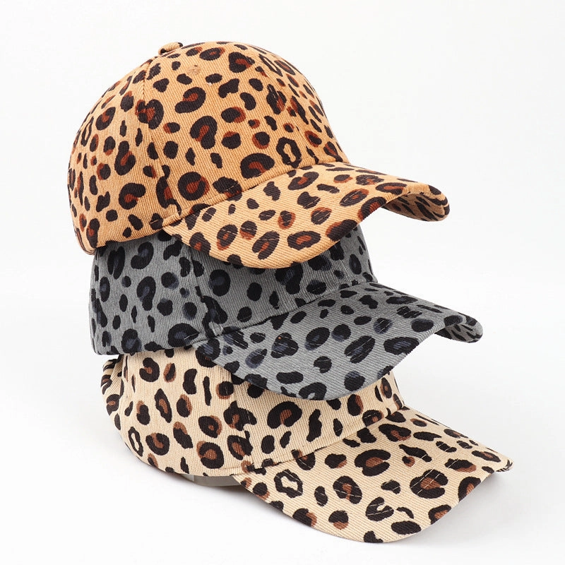 Wholesale Autumn and Winter New Corduroy Leopard Print Baseball Cap