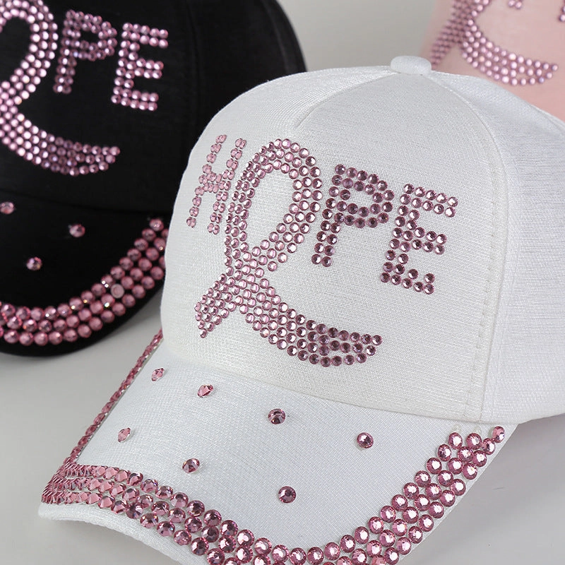 Wholesale Autumn and Winter Thick Fabric Hoops with Diamond Baseball Caps
