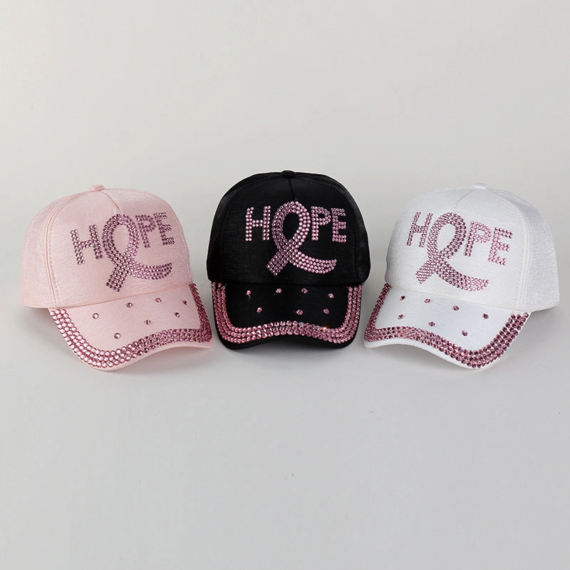 Wholesale Autumn and Winter Thick Fabric Hoops with Diamond Baseball Caps