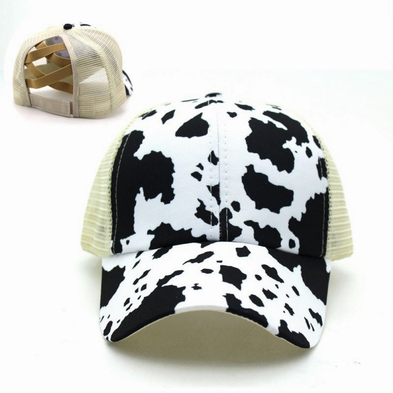 Wholesale Aztec Cotton Cross Printed Horsetail Baseball Cap