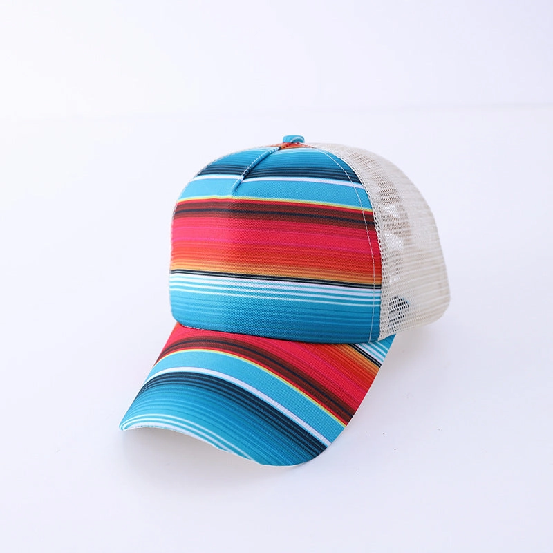 Wholesale Aztec Cotton Printed Old Mesh Breathable Thin Baseball Cap