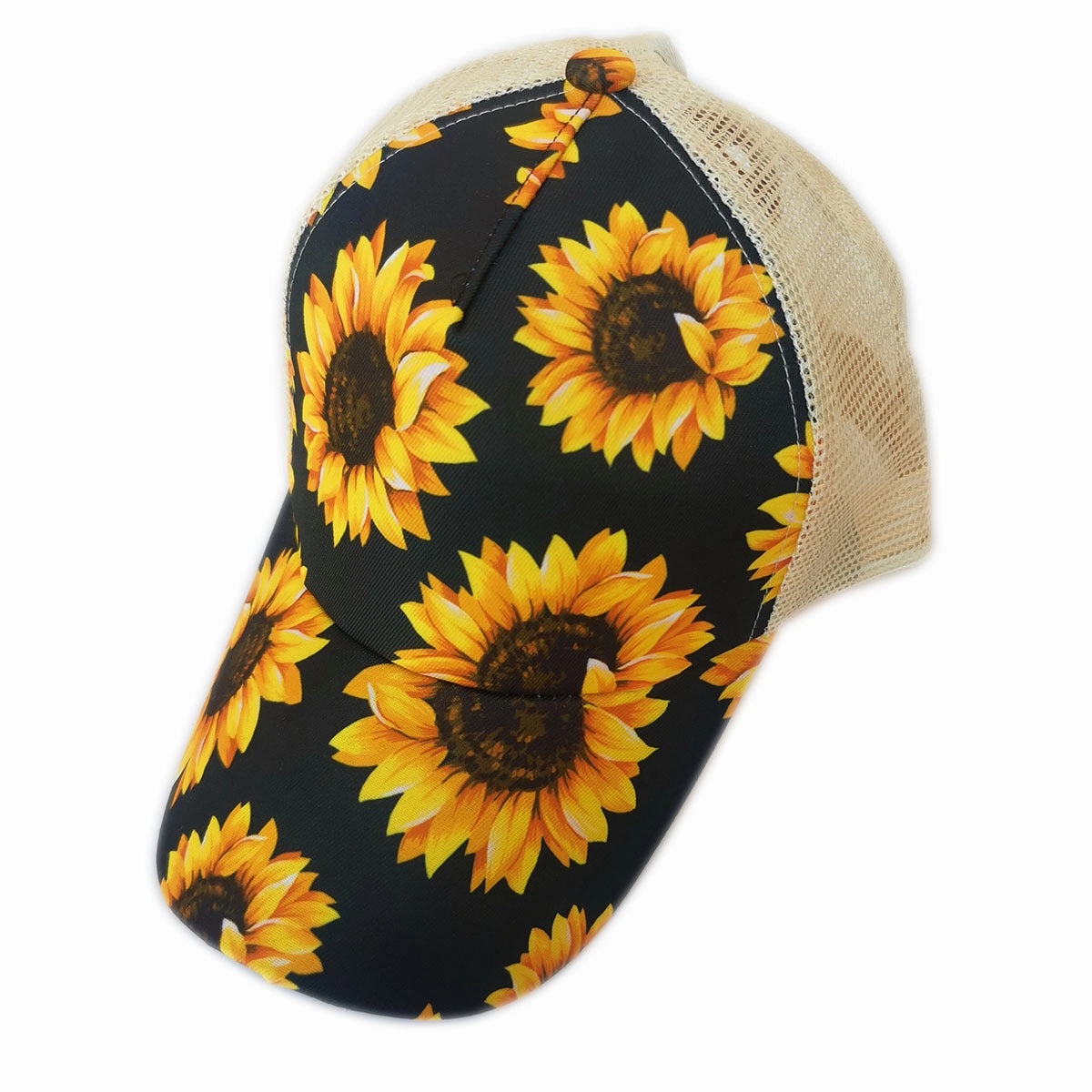 Wholesale Aztec Cotton Sunflower Color Stripe Printing Baseball Cap