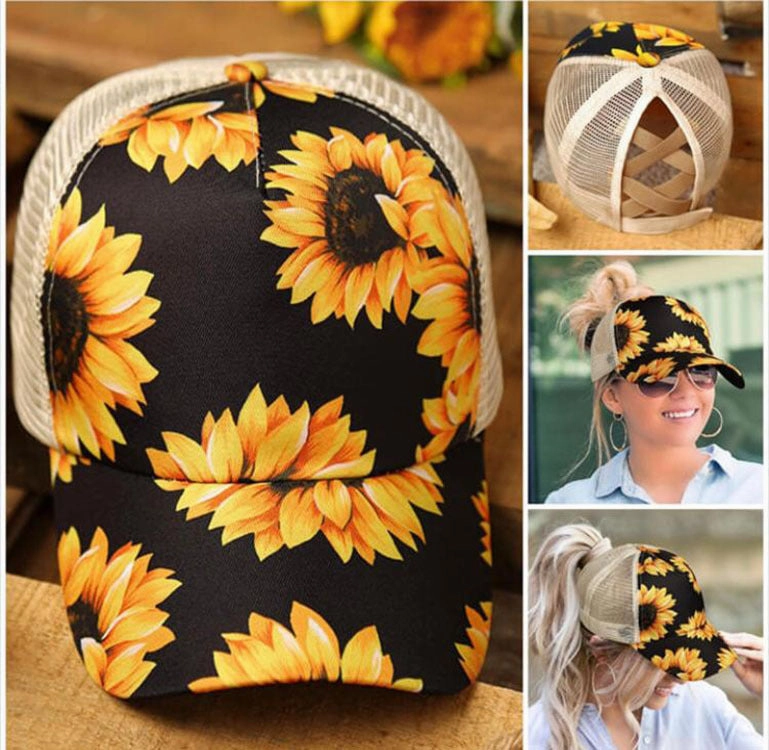 Wholesale Aztec Cotton Sunflower Color Stripe Printing Baseball Cap