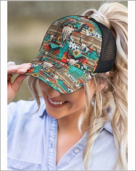 Wholesale Aztec Cotton Tie Dye Cross Baseball Caps