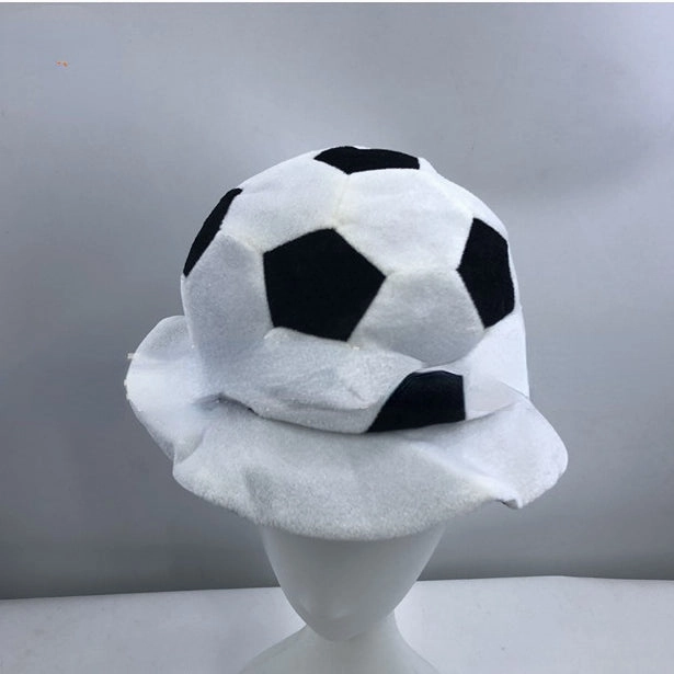 Wholesale Black And White Patchwork Soccer Fan Hats