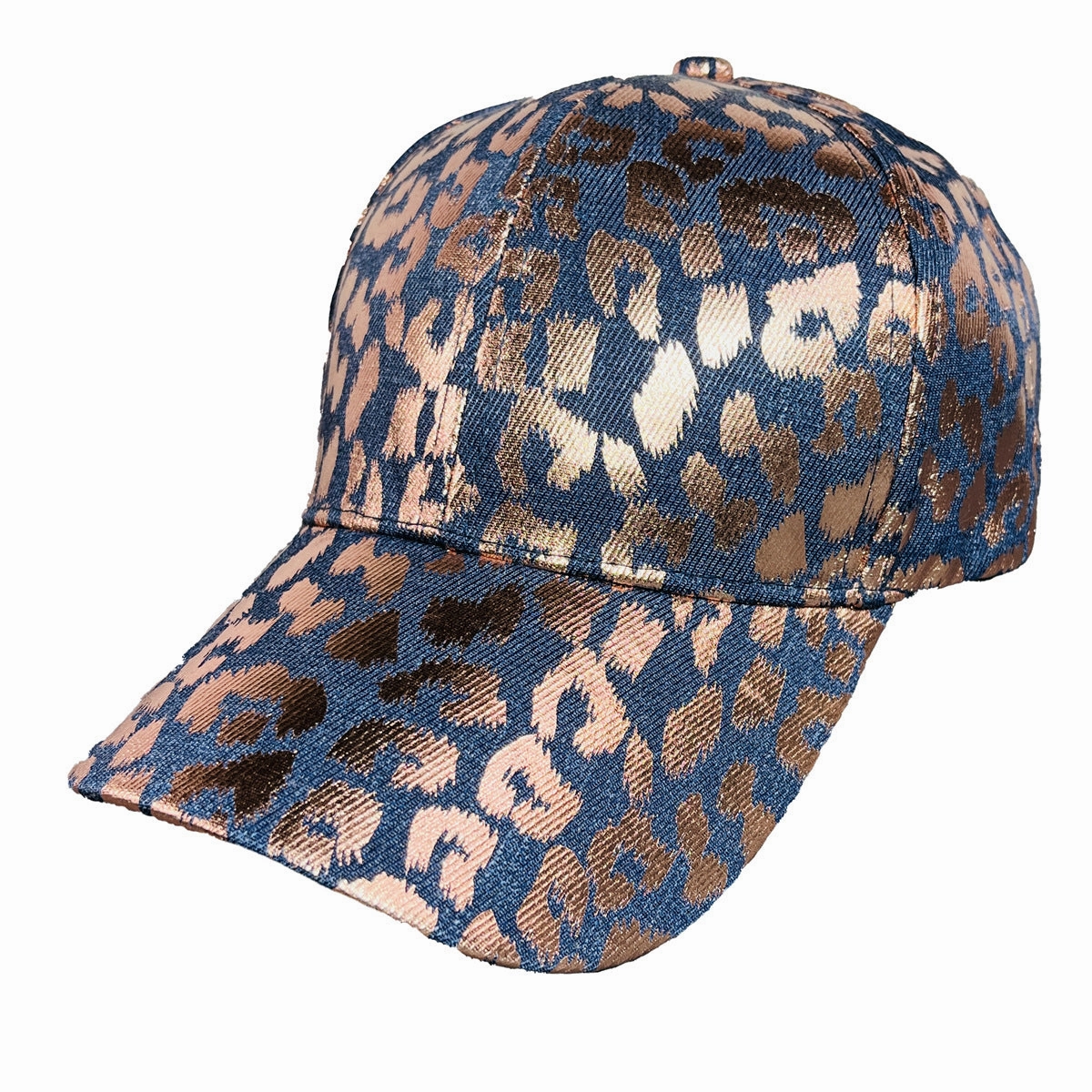 Wholesale Blue Leopard Print Sun Protection Hard Top Baseball