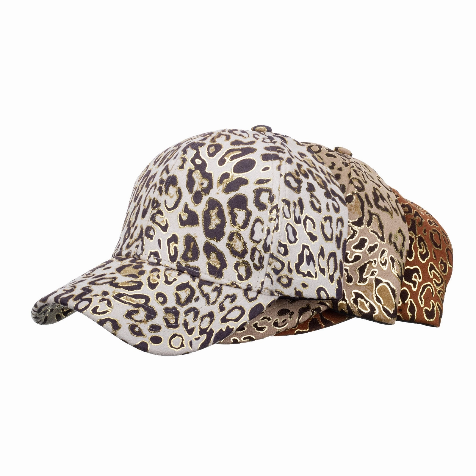 Wholesale Bronzing Leopard Nylon Baseball Cap