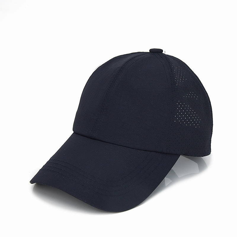 Wholesale Casual Cross Ponytail Net Surface Quick Dry Spring Summer Solid Baseball Cap