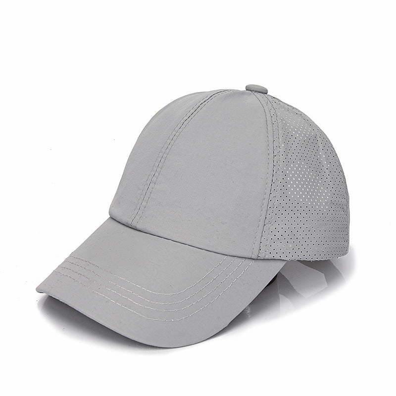 Wholesale Casual Cross Ponytail Net Surface Quick Dry Spring Summer Solid Baseball Cap