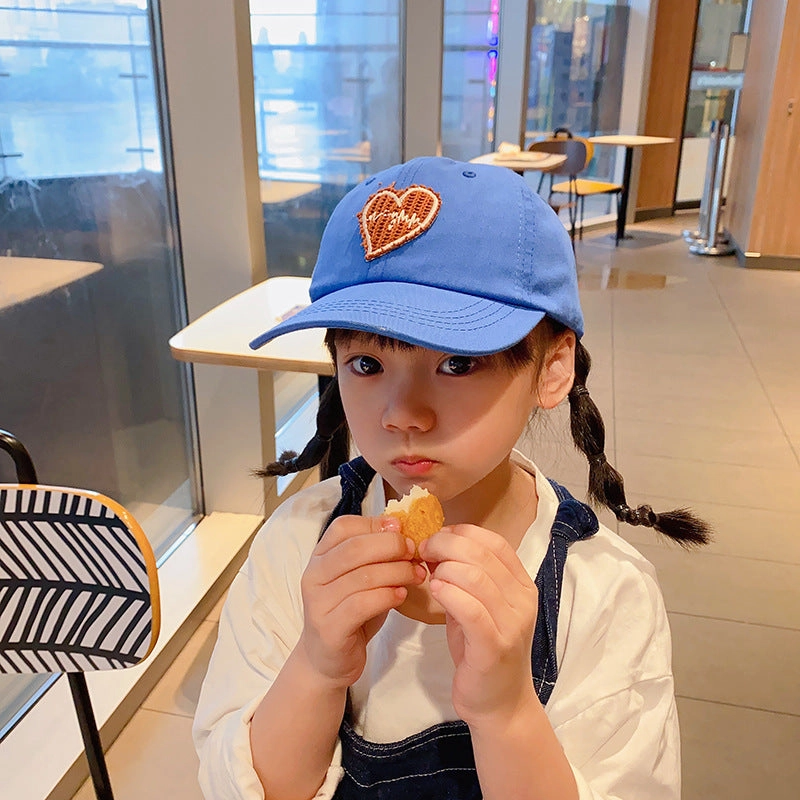 Wholesale Children's Cloth Stickers Love Pure Cotton Baseball Cap