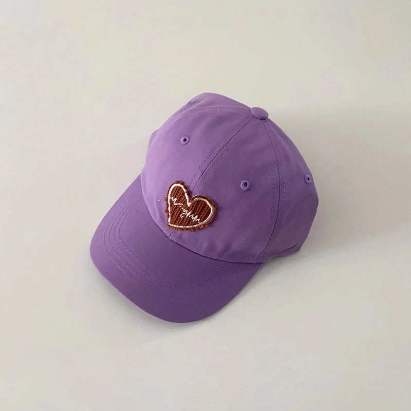 Wholesale Children's Cloth Stickers Love Pure Cotton Baseball Cap